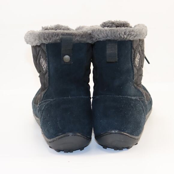 Columbia Ice Maiden Quilted Winter Boots Black Suede Faux Fur Women’s 9.5 - Picture 4 of 6